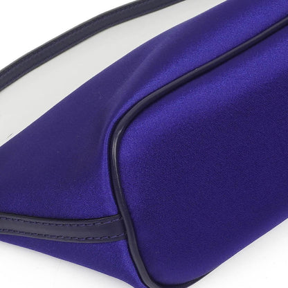 Gucci Mini Baguette Pochette Boot Blue Satin Tasche