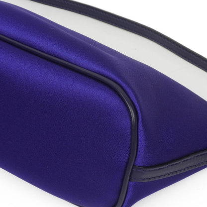 Gucci Mini Baguette Pochette Boot Blue Satin Tasche