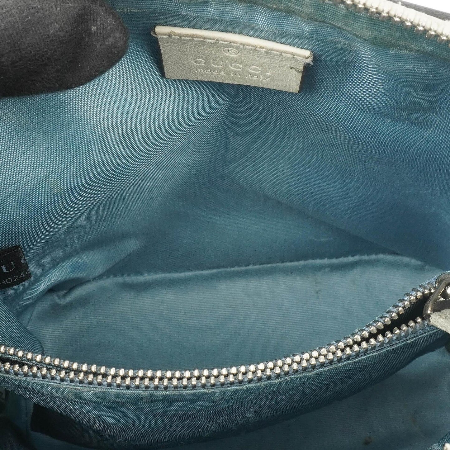 Gucci Mini Guccy Moon Steller Dome Crossbody-Tasche aus Kalbsleder in Weiß und Gold