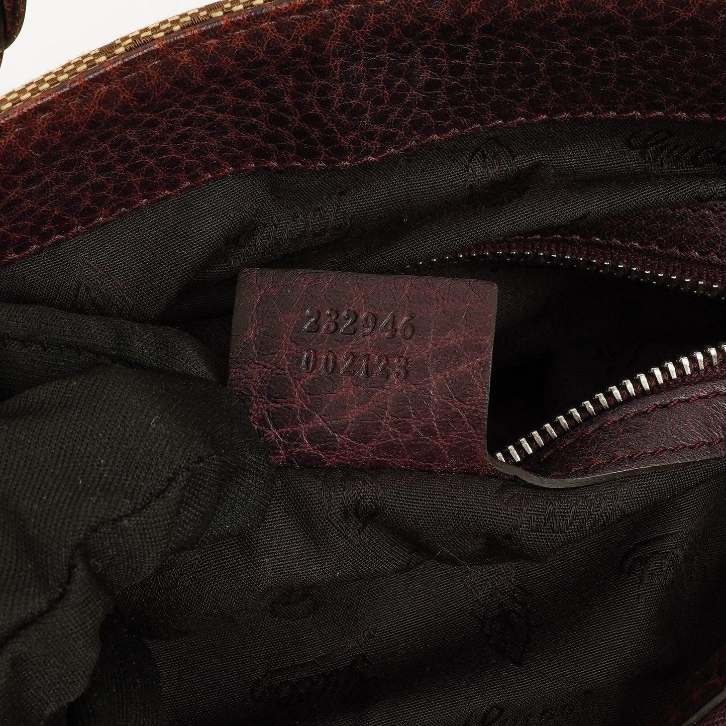 Gucci Monogram Tasche mit Bambus und geflochtenen Griffen