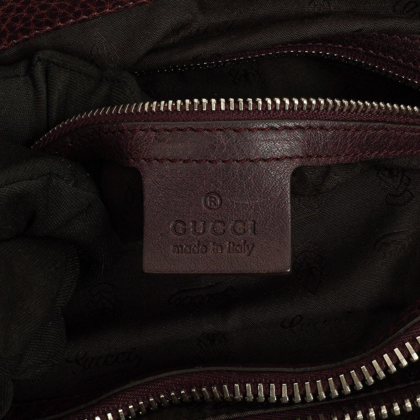 Gucci Monogram Tasche mit Bambus und geflochtenen Griffen