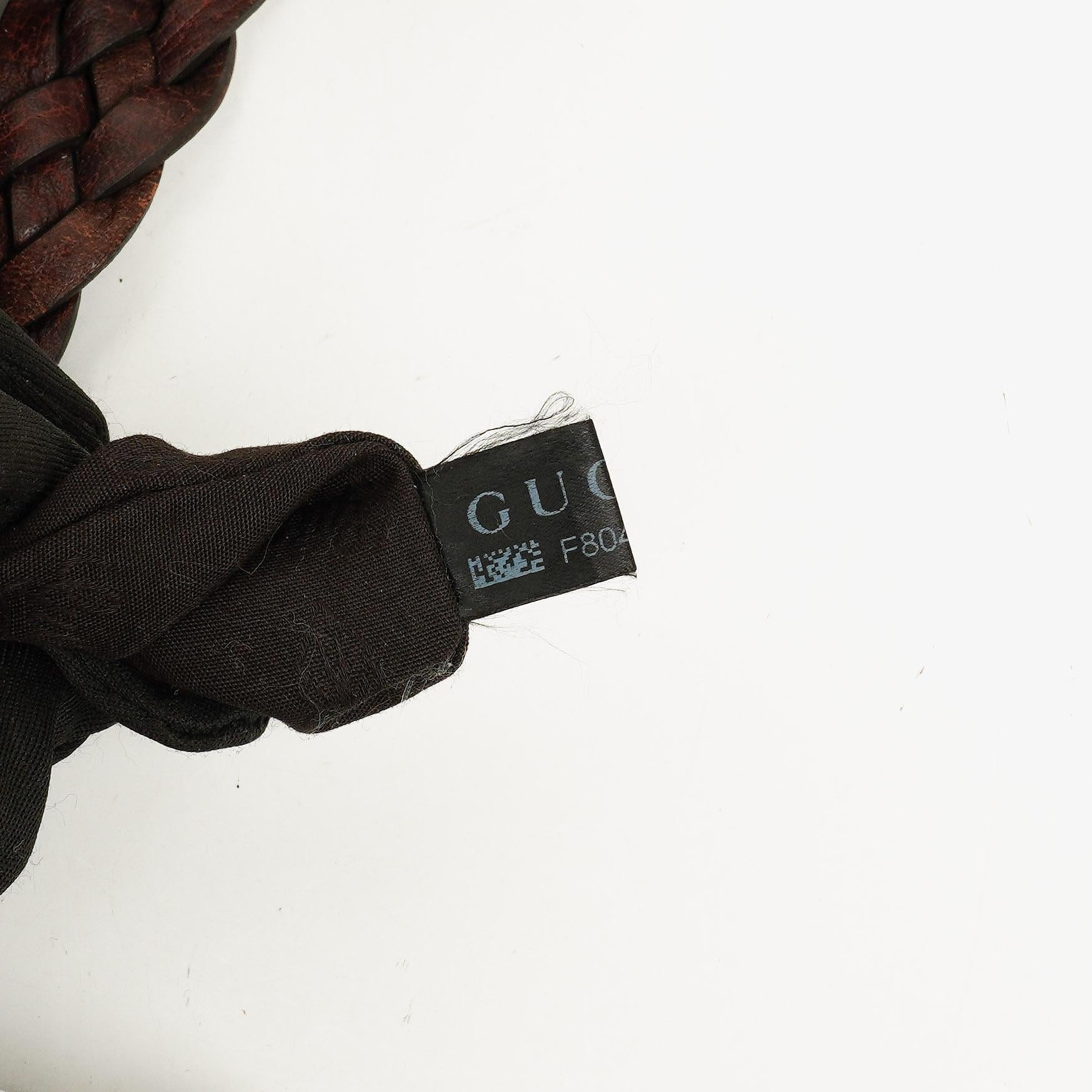 Gucci Monogram Tasche mit Bambus und geflochtenen Griffen