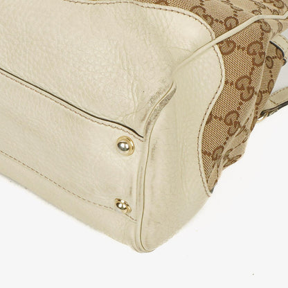 Gucci Diana Tragetasche mit Bambus-Griff aus elfenbeinfarbenem Monogram Canvas