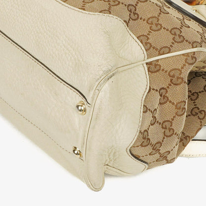 Gucci Diana Tragetasche mit Bambus-Griff aus elfenbeinfarbenem Monogram Canvas