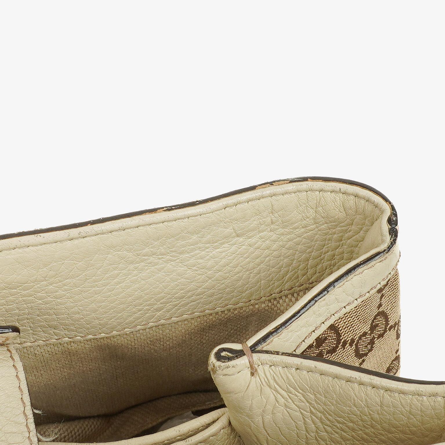 Gucci Diana Tragetasche mit Bambus-Griff aus elfenbeinfarbenem Monogram Canvas
