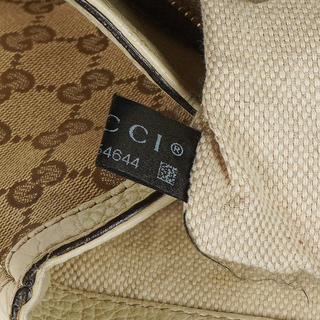 Gucci Diana Tragetasche mit Bambus-Griff aus elfenbeinfarbenem Monogram Canvas