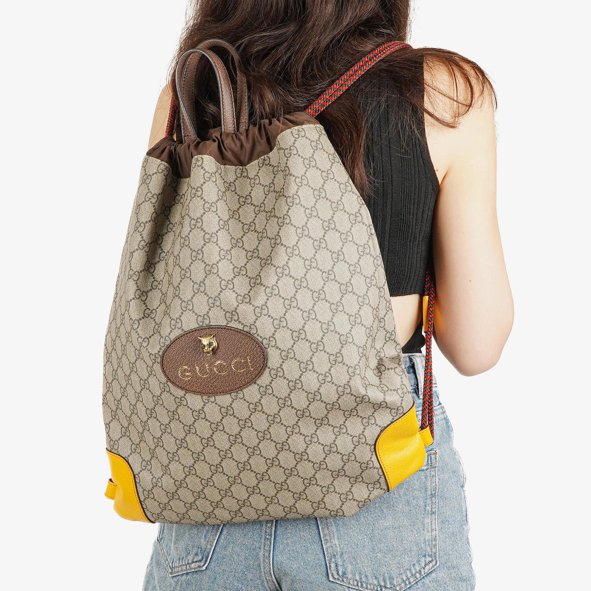 Gucci Neo Vintage Drawstring Rucksack mit Henkel