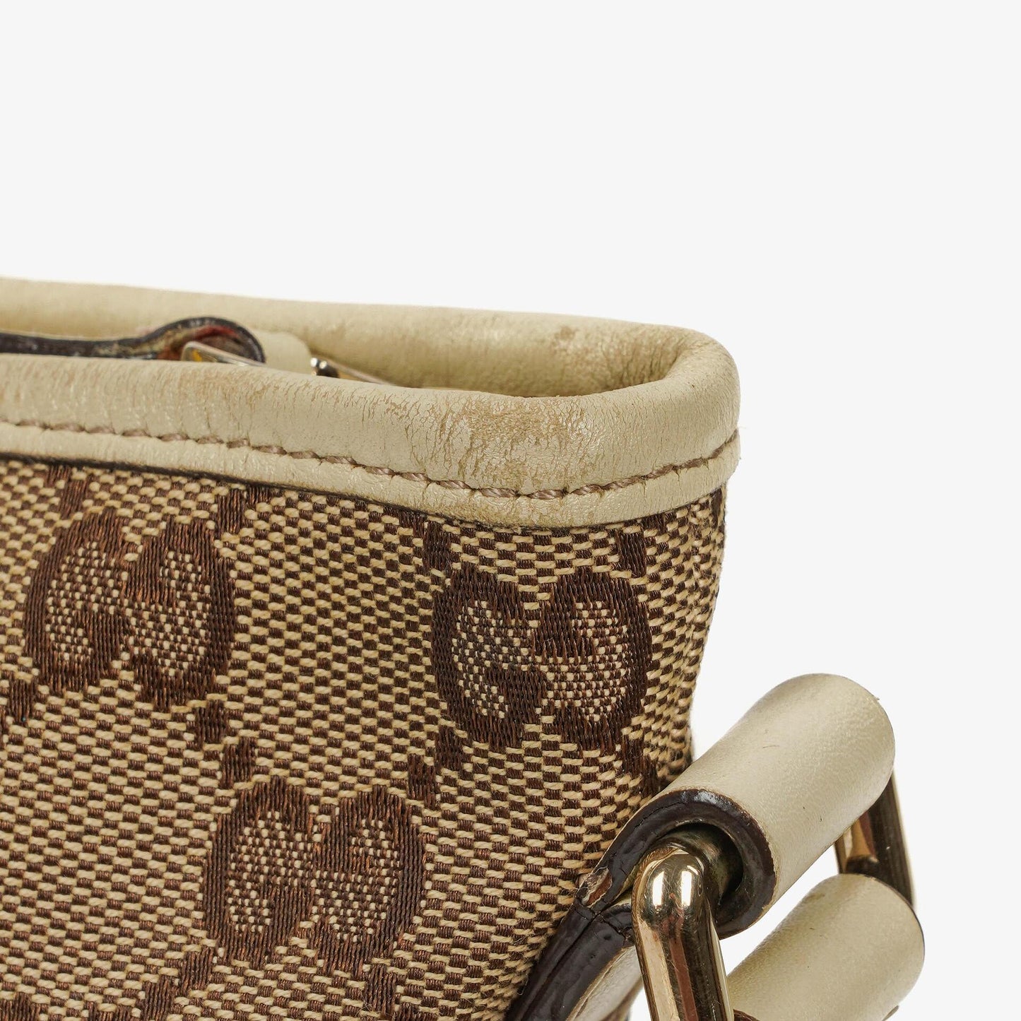 Gucci New Britt mittelgroße Halbmond-Hobo-Tasche mit Monogramm