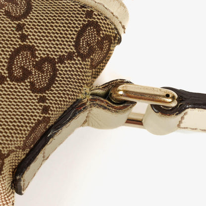 Gucci New Britt mittelgroße Halbmond-Hobo-Tasche mit Monogramm