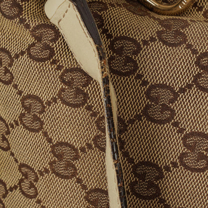 Gucci New Britt mittelgroße Halbmond-Hobo-Tasche mit Monogramm