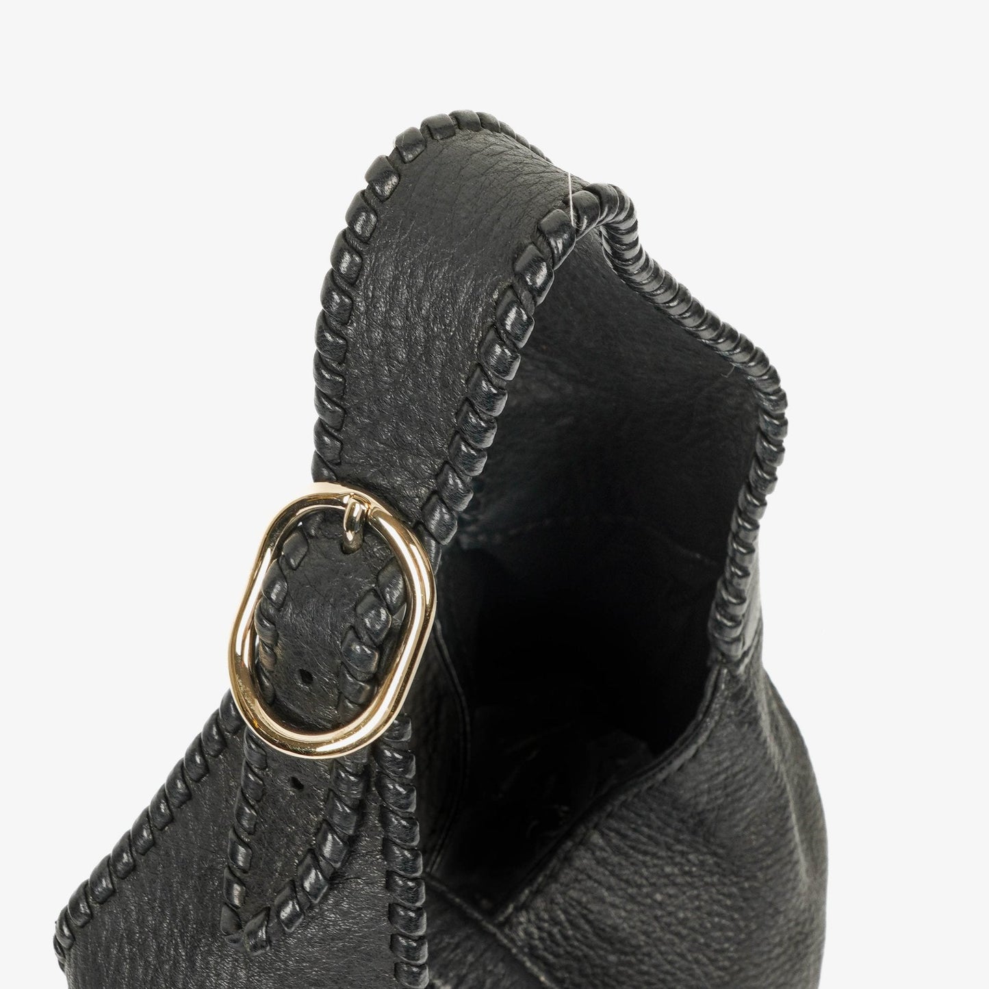 Gucci New Jackie Tasche aus schwarzem genarbtem Leder