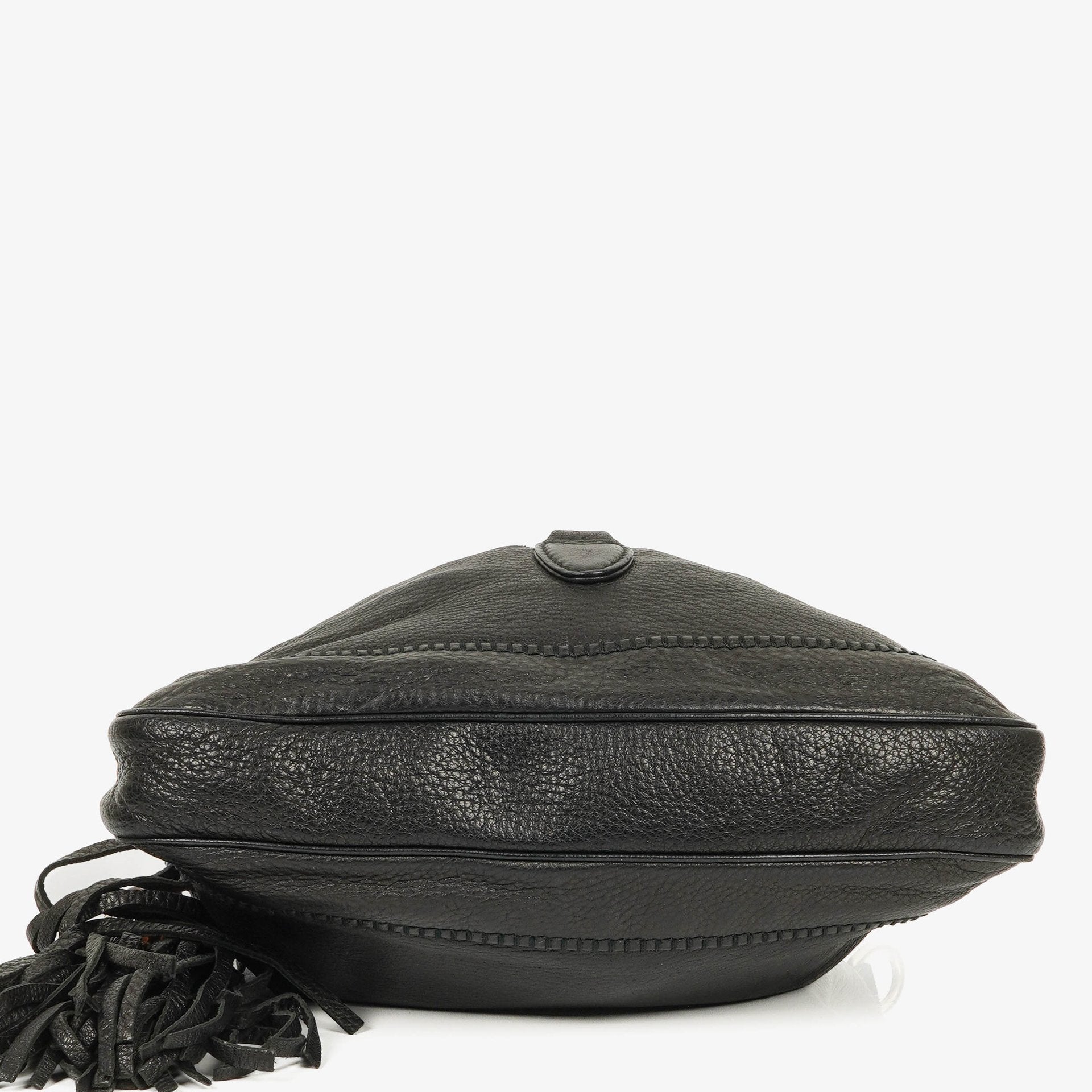 Gucci New Jackie Tasche aus schwarzem genarbtem Leder