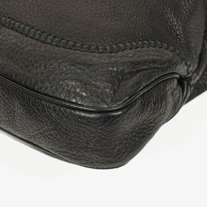 Gucci New Jackie Tasche aus schwarzem genarbtem Leder