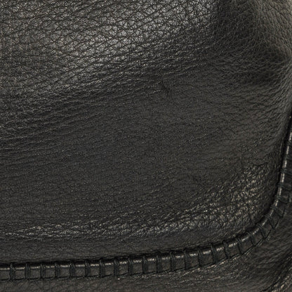 Gucci New Jackie Tasche aus schwarzem genarbtem Leder