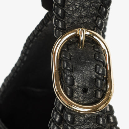 Gucci New Jackie Tasche aus schwarzem genarbtem Leder