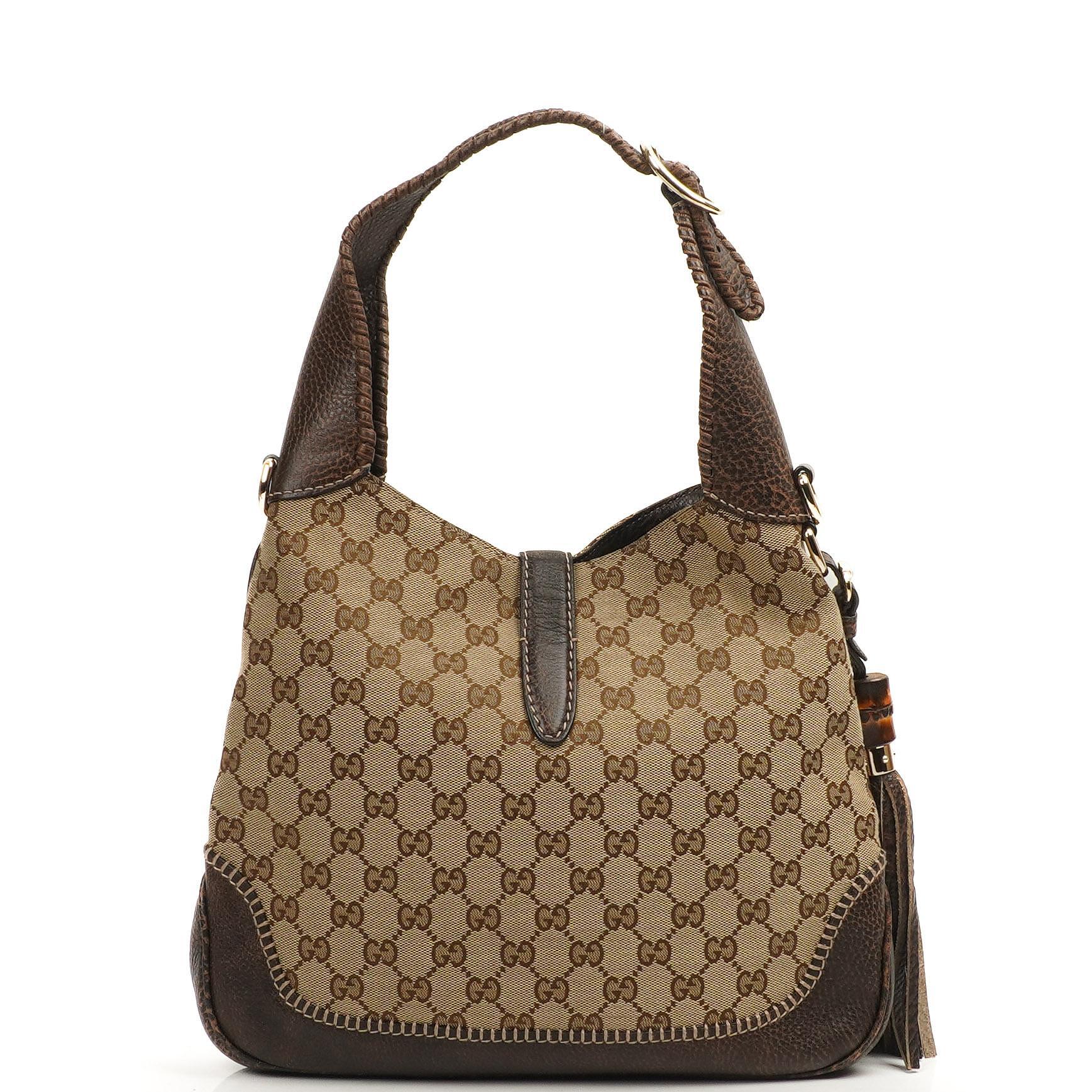 Gucci New Jackie Medium Hobo Bag GG Monogram Braun