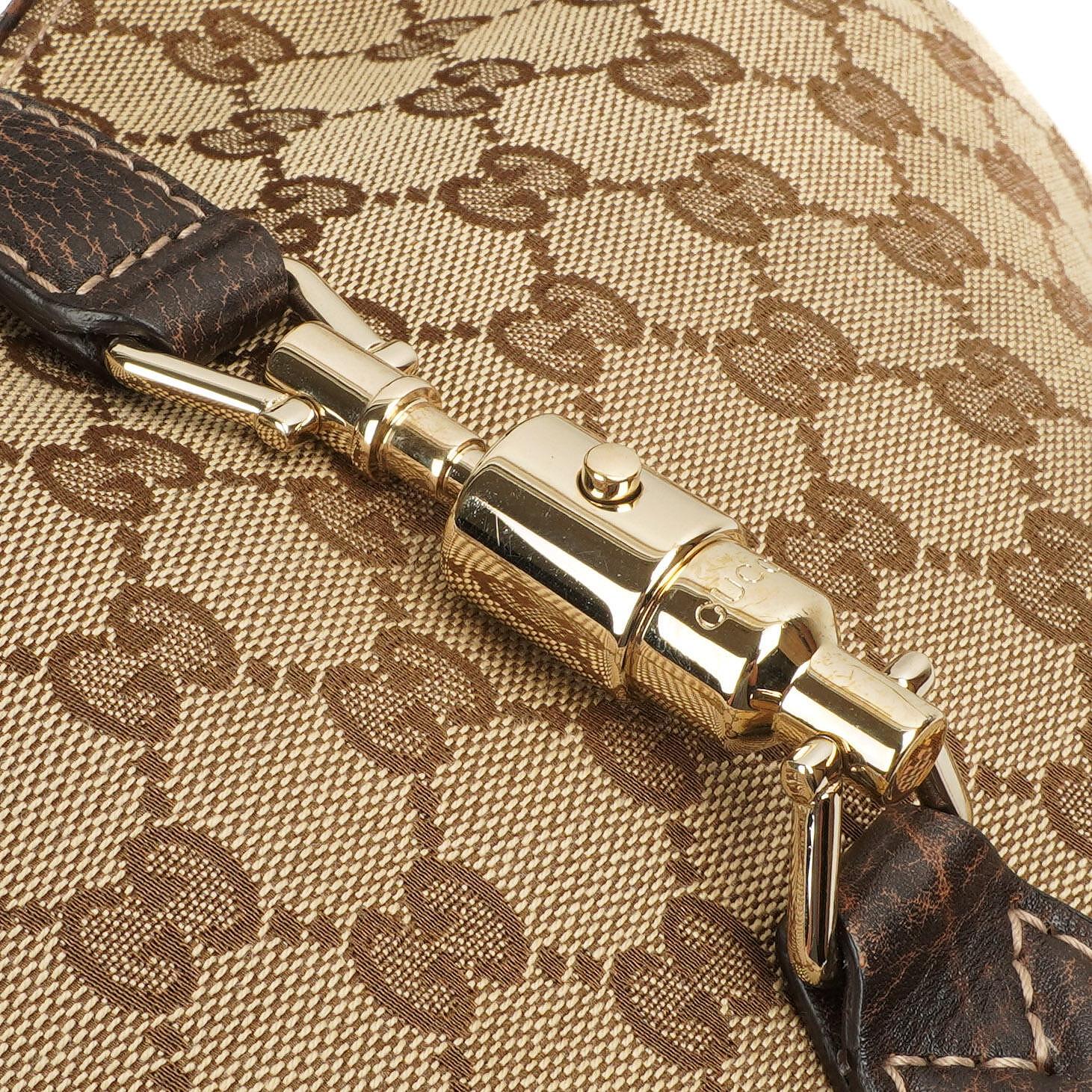 Gucci New Jackie Medium Hobo Bag GG Monogram Braun