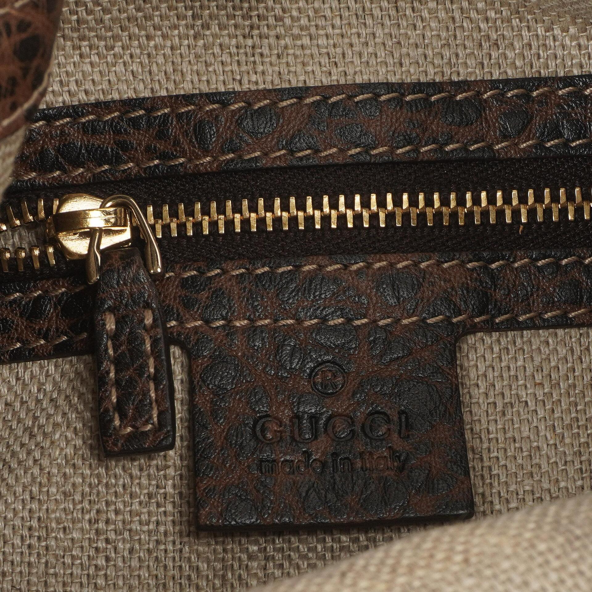 Gucci New Jackie Medium Hobo Bag GG Monogram Braun