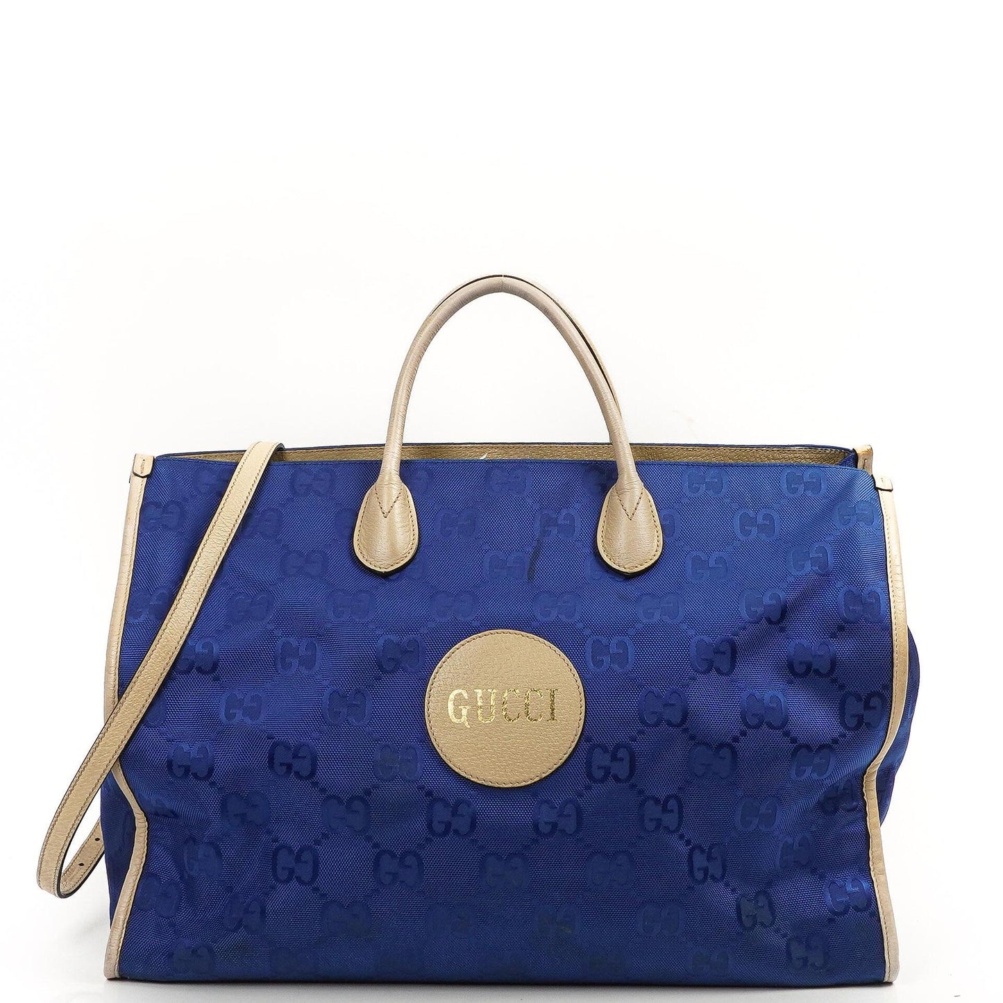 Gucci Off The Grid Tote Tasche Orient Blau GG Econyl Nylon Monogram Groß