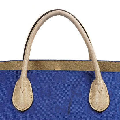 Gucci Off The Grid Tote Tasche Orient Blau GG Econyl Nylon Monogram Groß