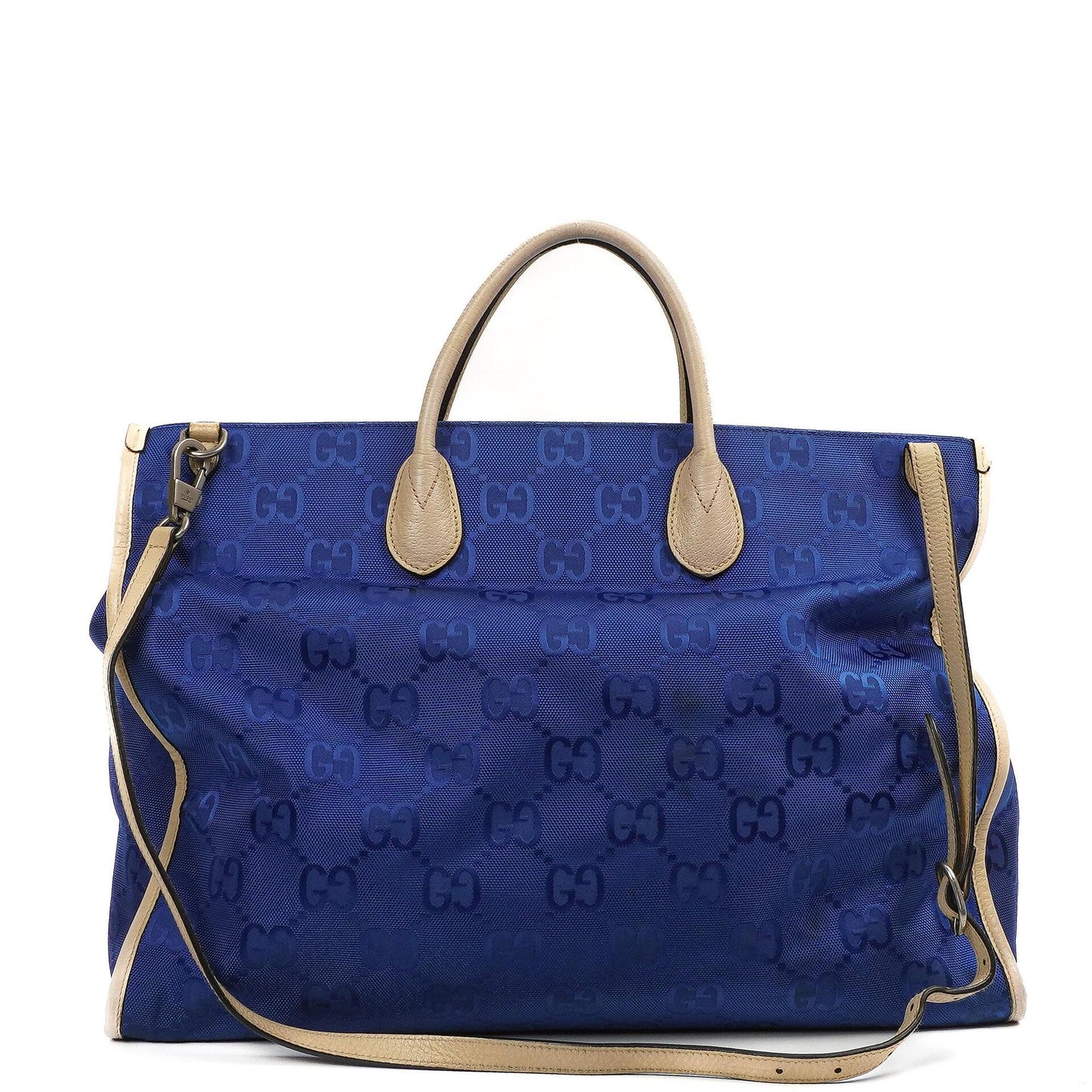 Gucci Off The Grid Tote Tasche Orient Blau GG Econyl Nylon Monogram Groß