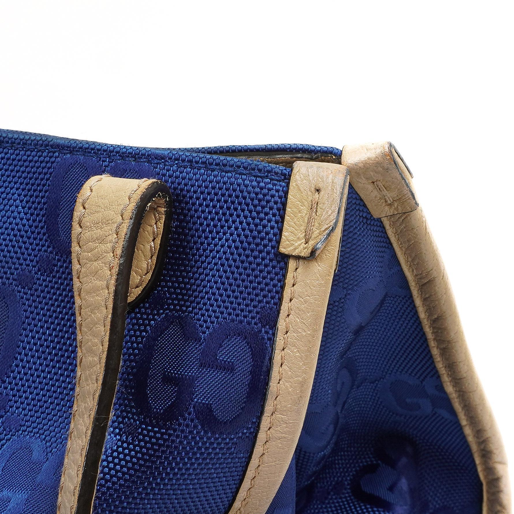 Gucci Off The Grid Tote Tasche Orient Blau GG Econyl Nylon Monogram Groß