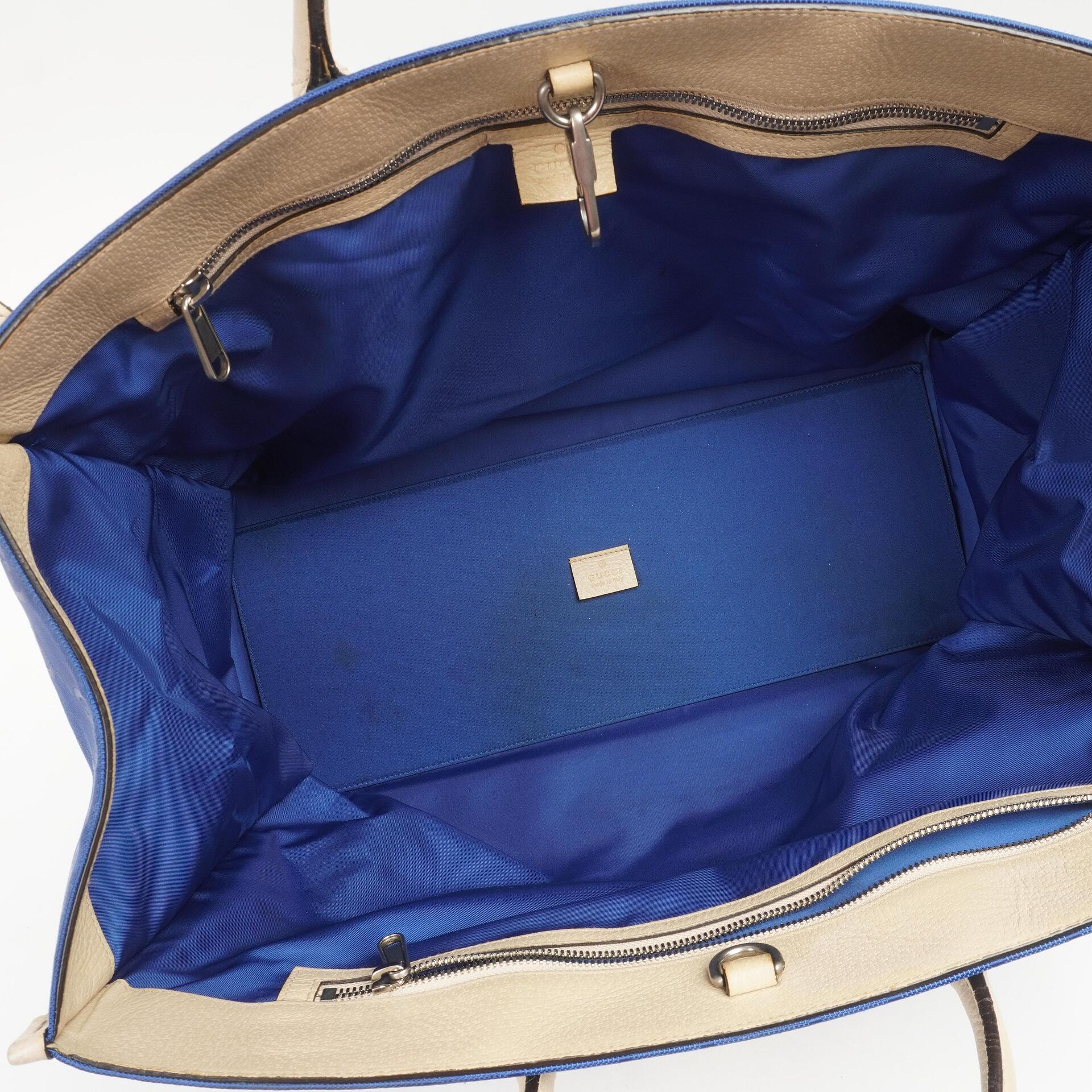 Gucci Off The Grid Tote Tasche Orient Blau GG Econyl Nylon Monogram Groß