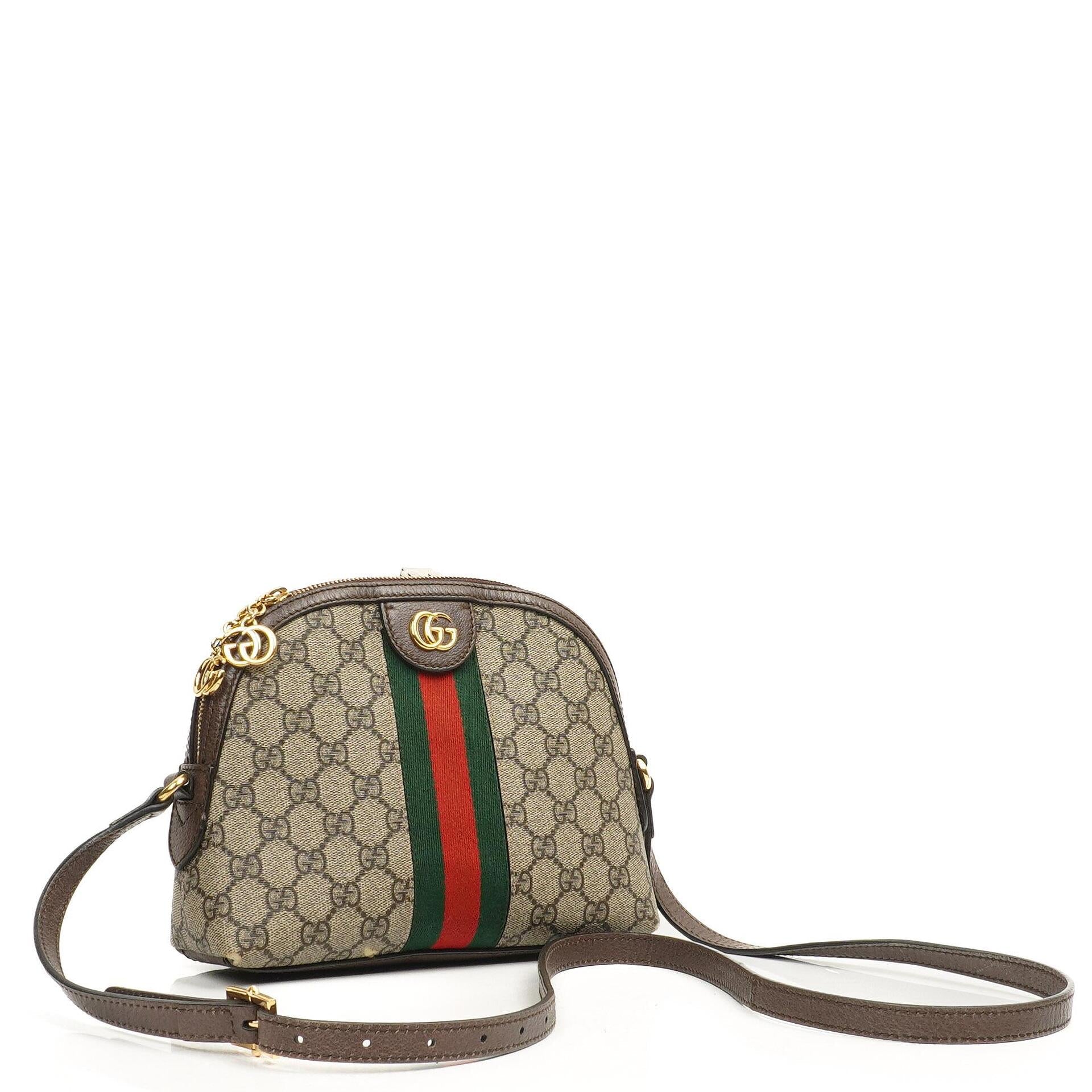Gucci Ophidia Dome Kleine Web GG Supreme Monogram Schultertasche