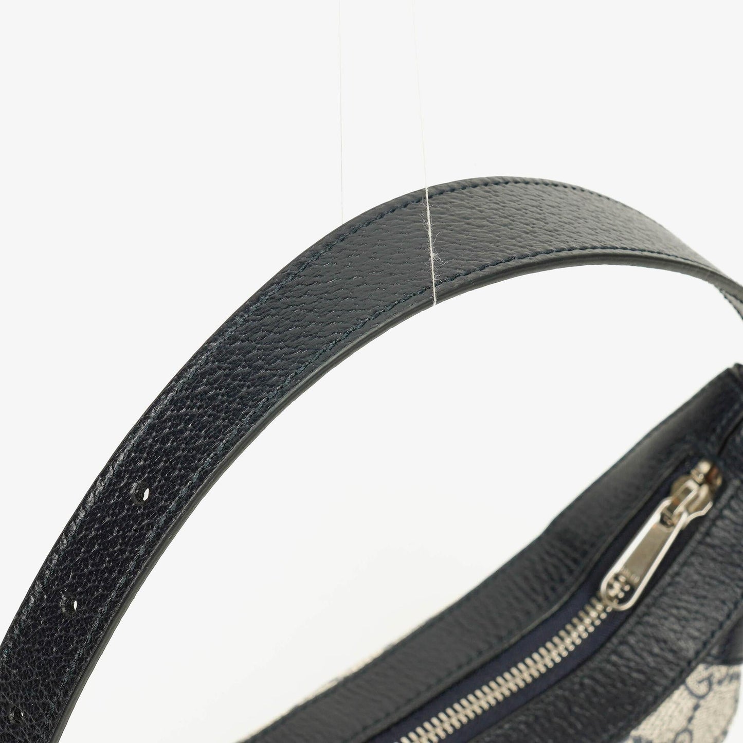 Gucci Ophidia GG Supreme Mini Tasche aus Canvas und navyblauem Leder