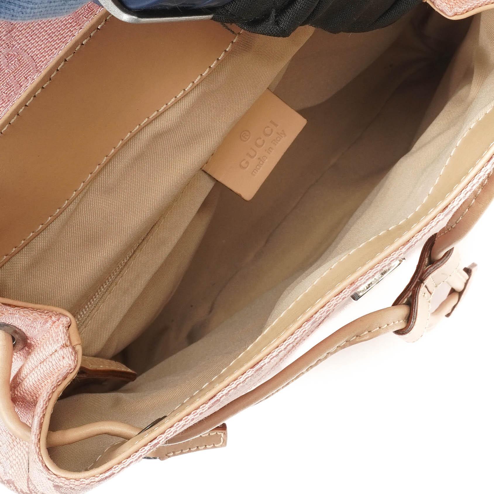 Gucci Pink GG Canvas Monogram Rucksack