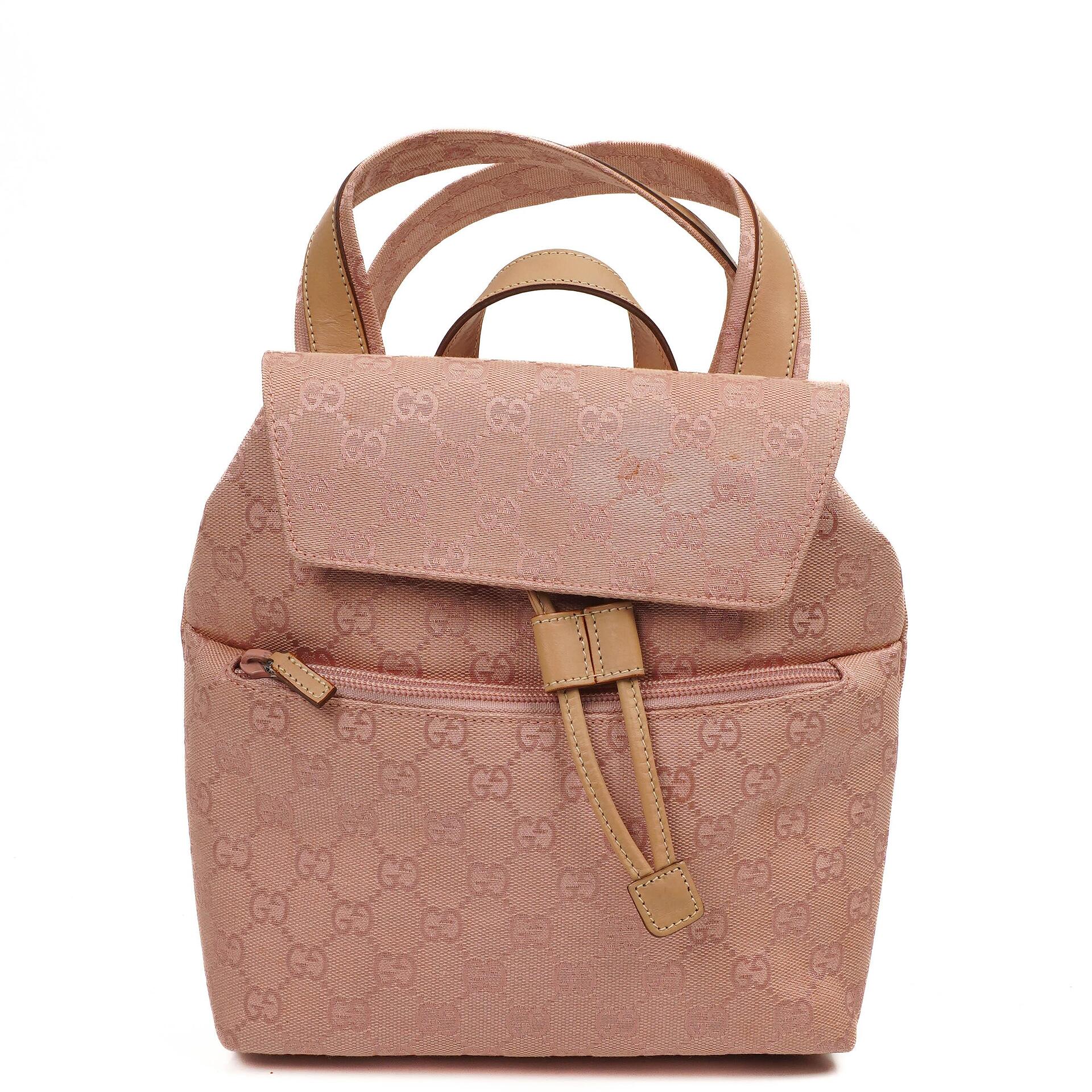 Gucci Pink GG Canvas Monogram Rucksack