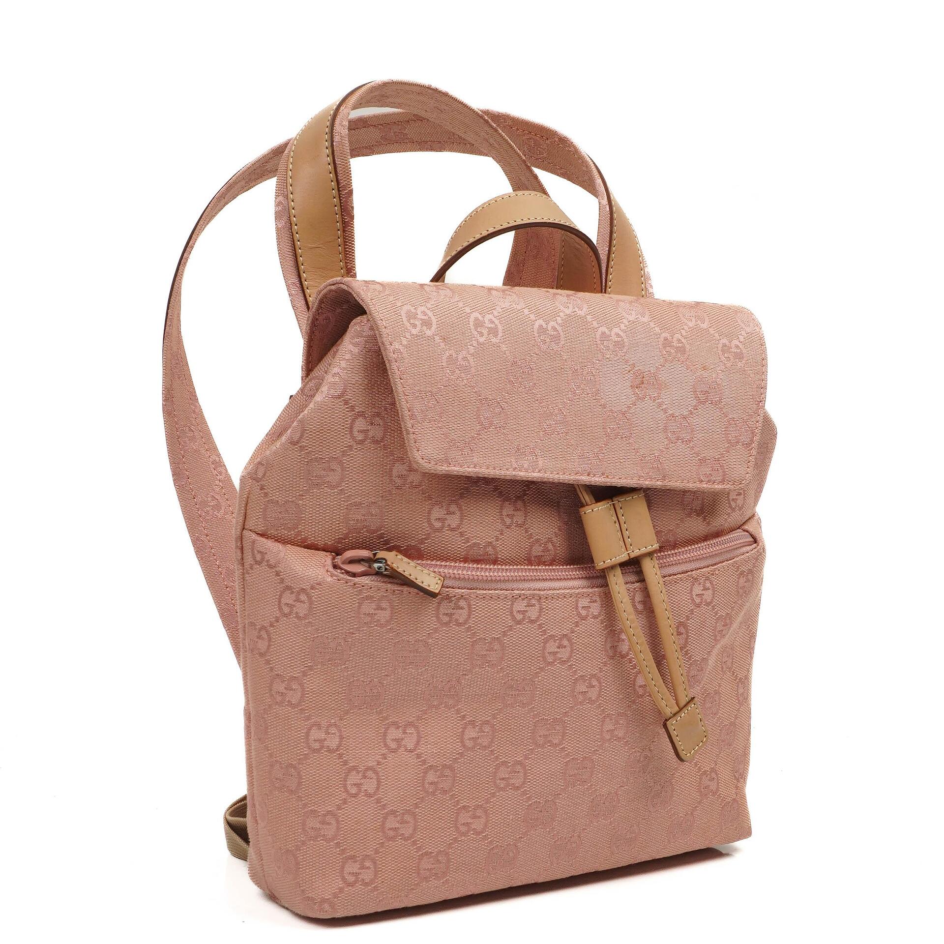 Gucci Pink GG Canvas Monogram Rucksack