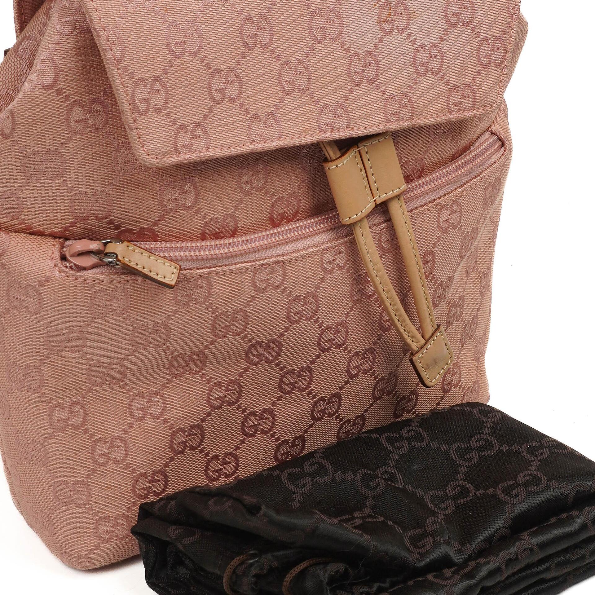 Gucci Pink GG Canvas Monogram Rucksack