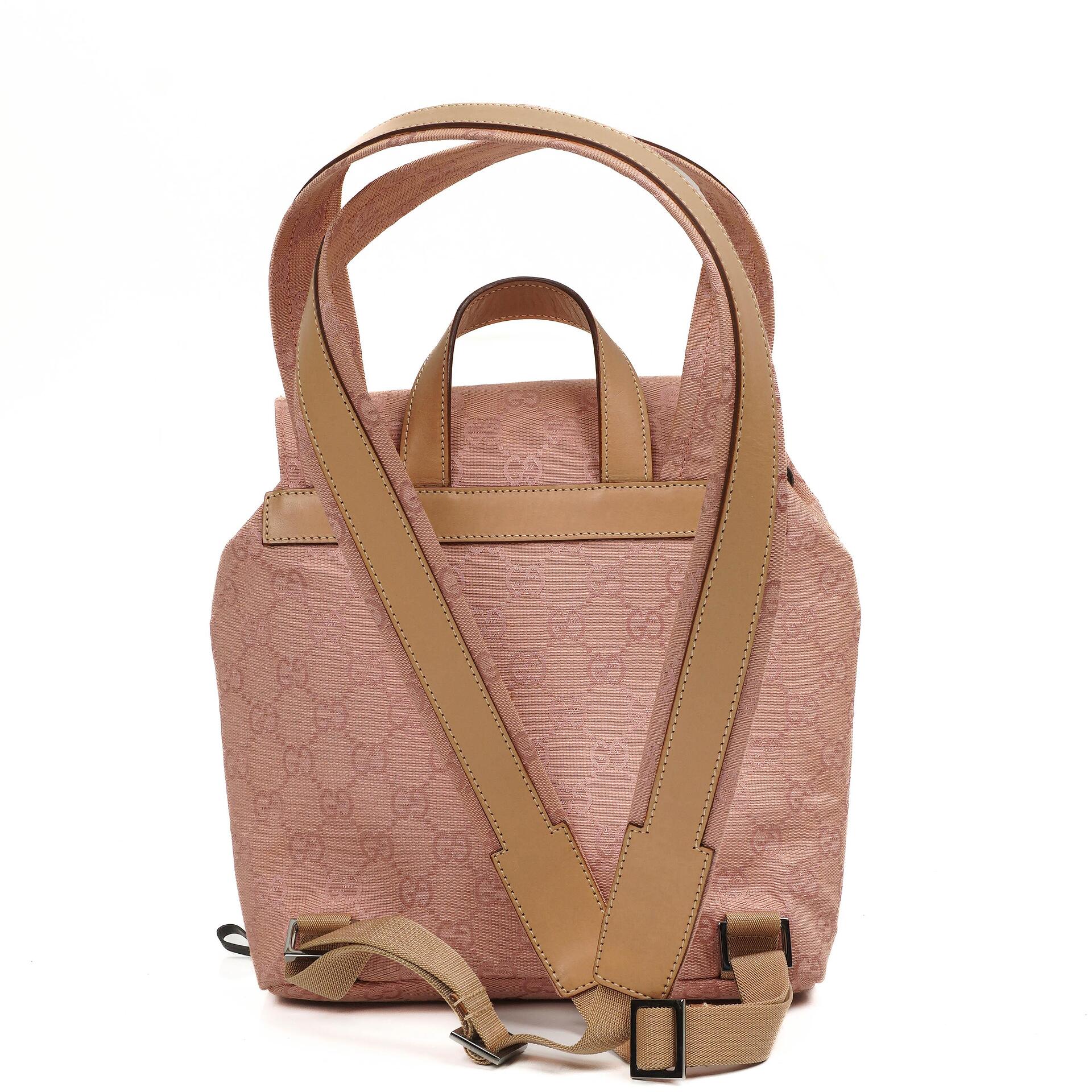 Gucci Pink GG Canvas Monogram Rucksack