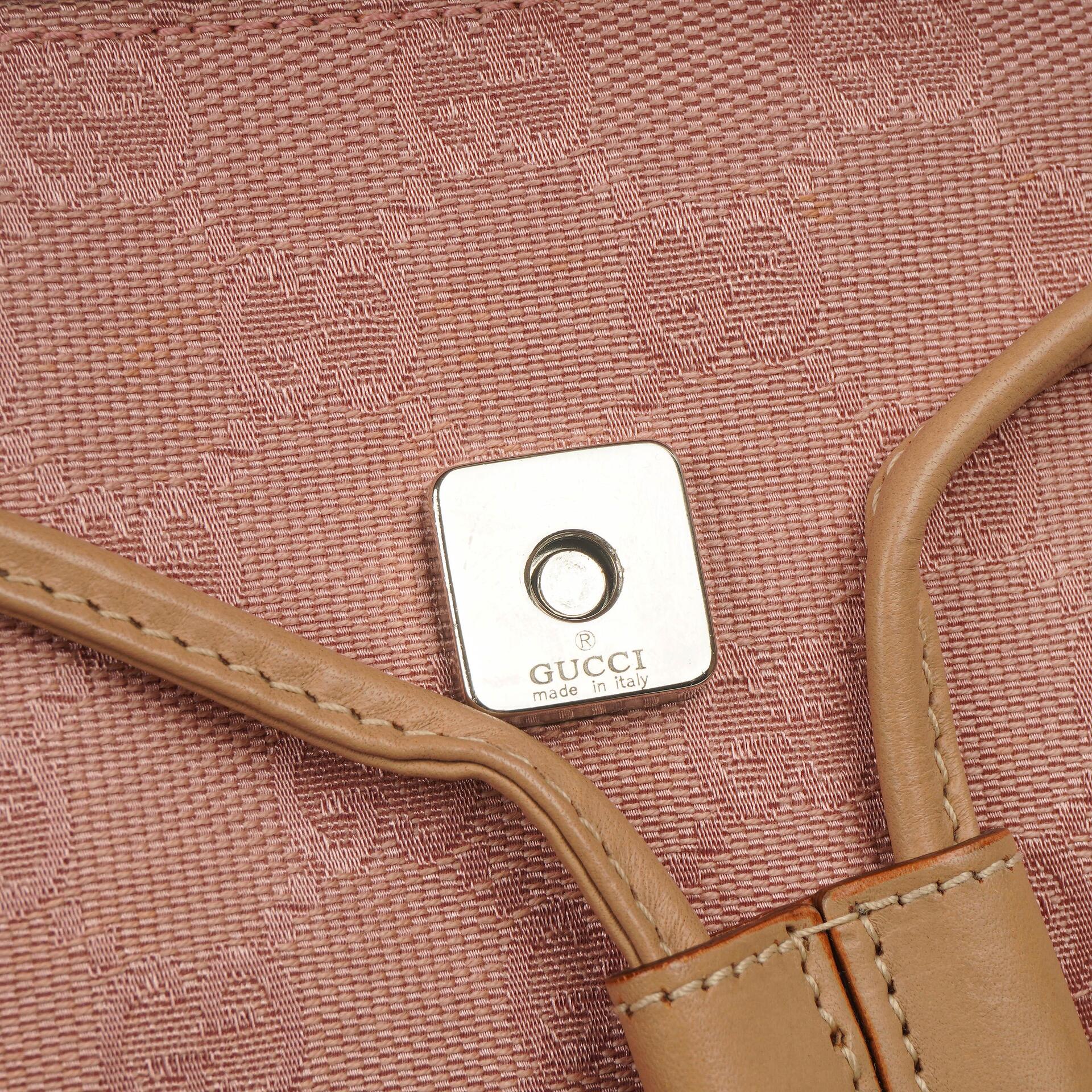 Gucci Pink GG Canvas Monogram Rucksack