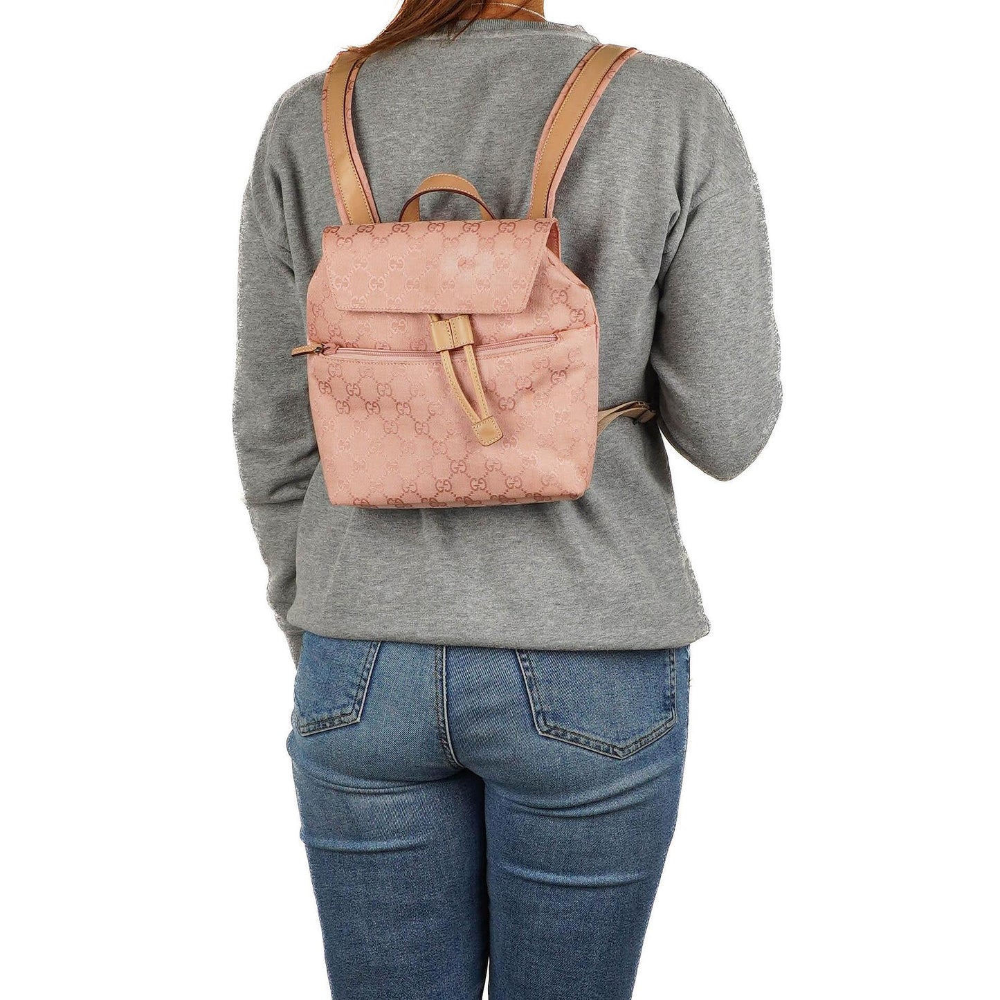 Gucci Pink GG Canvas Monogram Rucksack