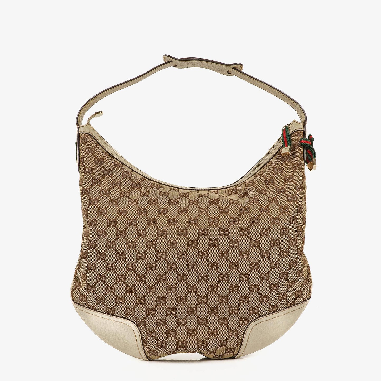 Gucci Princy Hobo-Tasche aus Beige/Ebony GG-Stoff