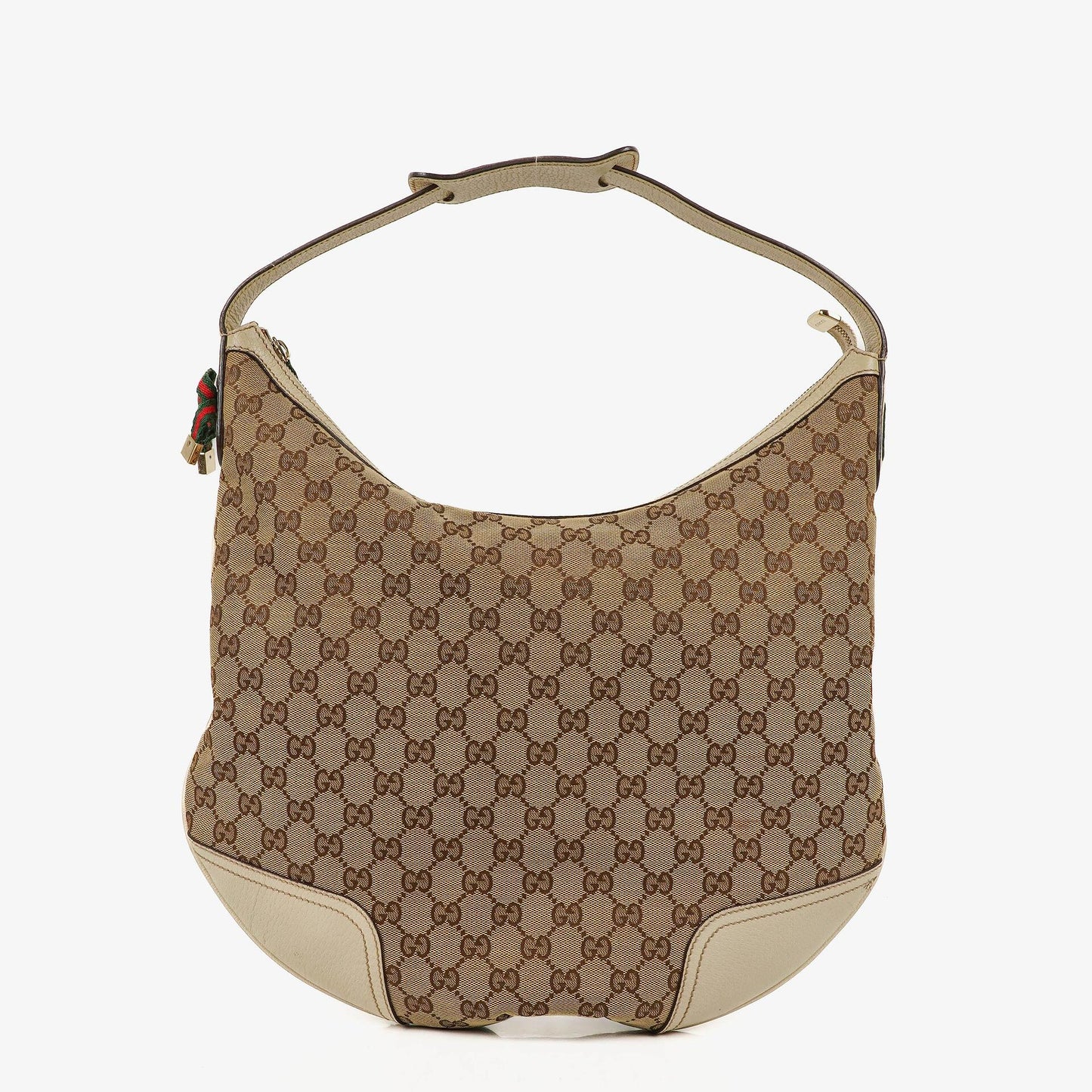 Gucci Princy Hobo-Tasche aus Beige/Ebony GG-Stoff