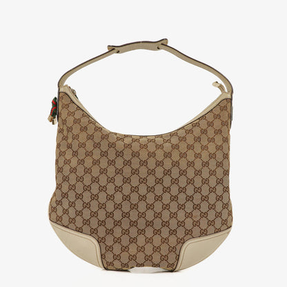 Gucci Princy Hobo-Tasche aus Beige/Ebony GG-Stoff