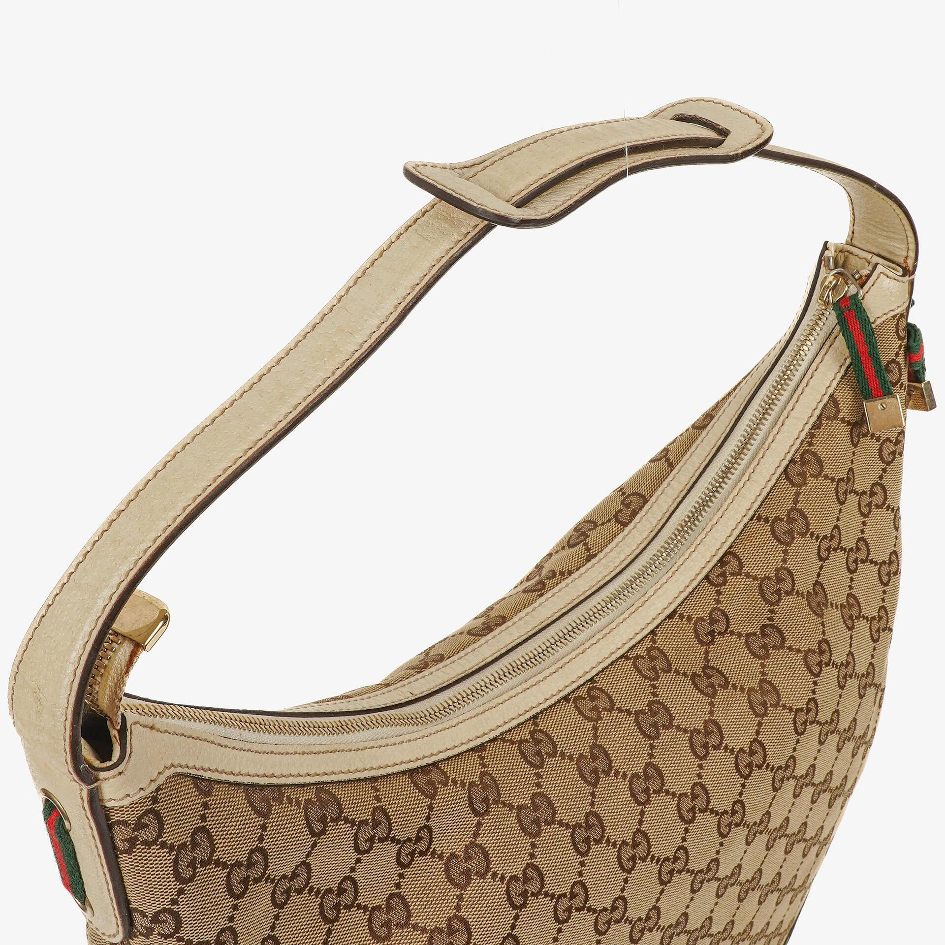 Gucci Princy Hobo-Tasche aus Beige/Ebony GG-Stoff
