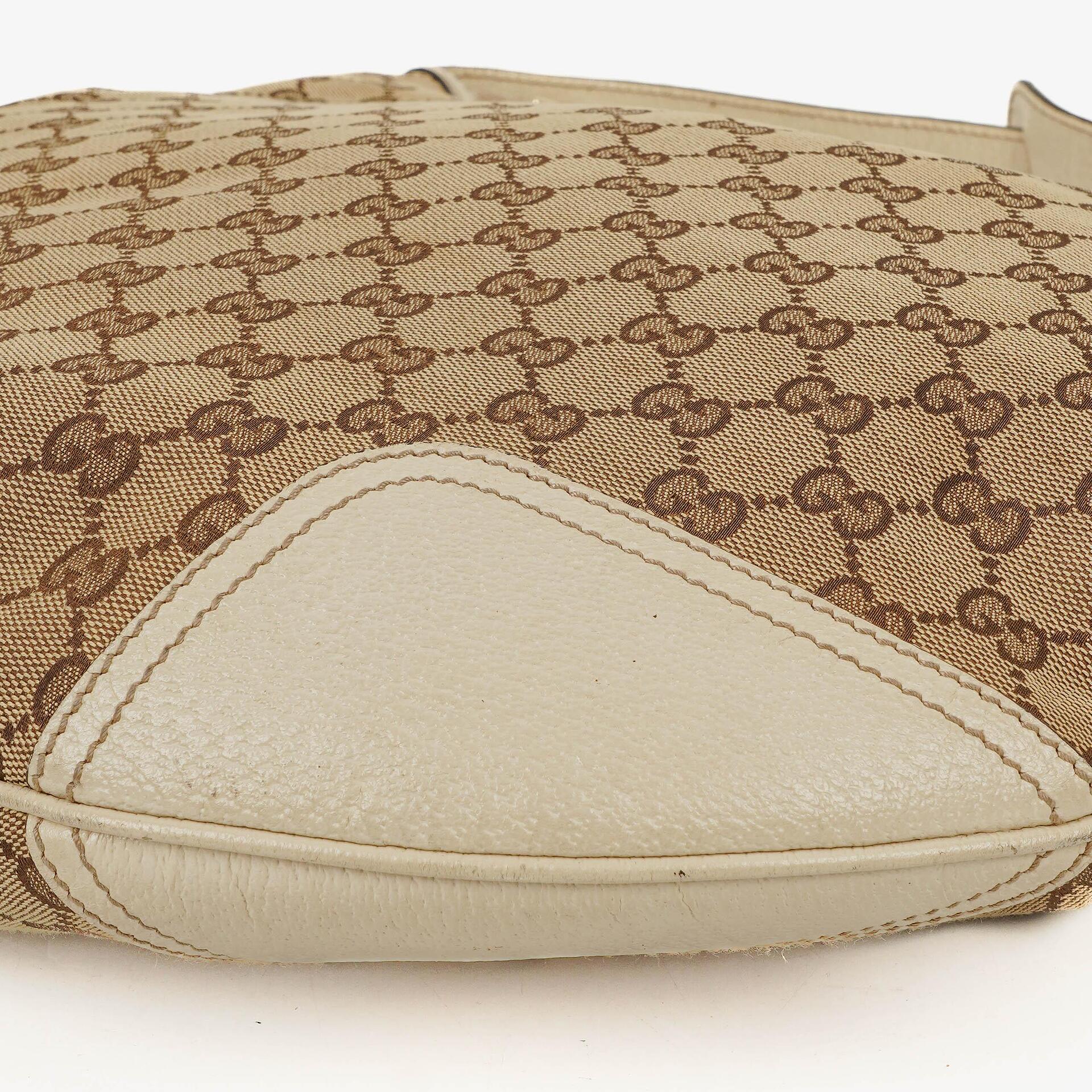 Gucci Princy Hobo-Tasche aus Beige/Ebony GG-Stoff