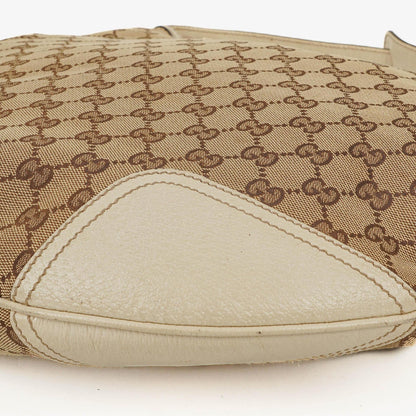 Gucci Princy Hobo-Tasche aus Beige/Ebony GG-Stoff