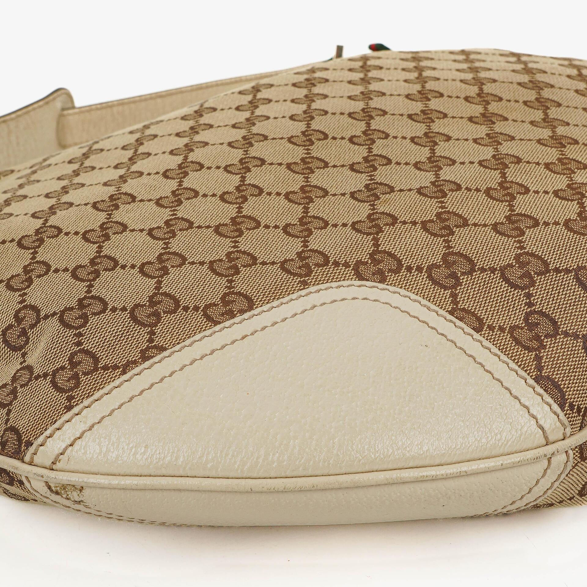 Gucci Princy Hobo-Tasche aus Beige/Ebony GG-Stoff