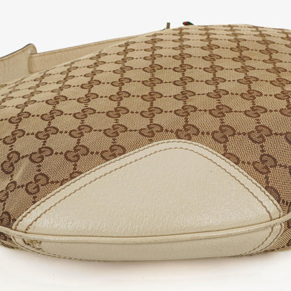Gucci Princy Hobo-Tasche aus Beige/Ebony GG-Stoff