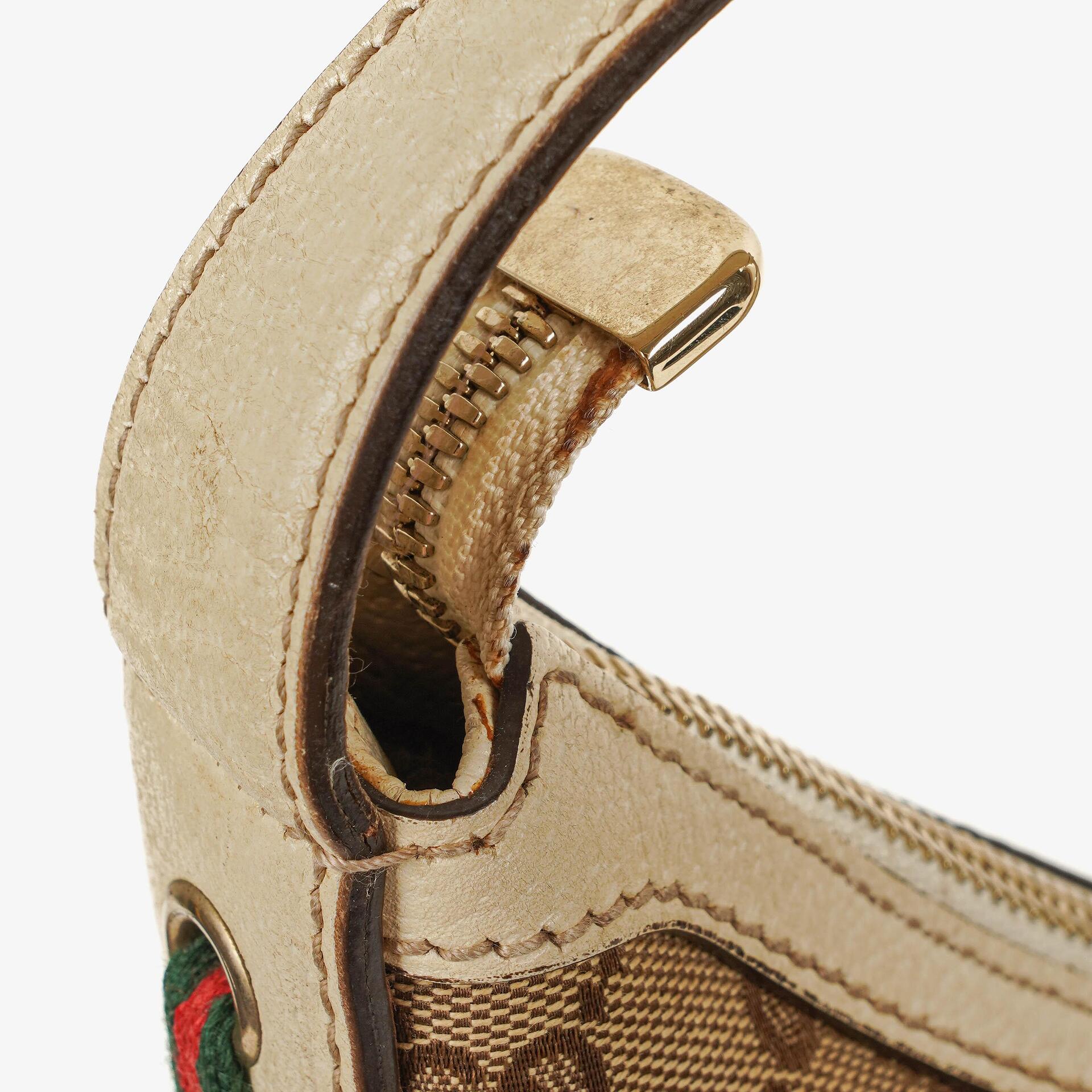 Gucci Princy Hobo-Tasche aus Beige/Ebony GG-Stoff