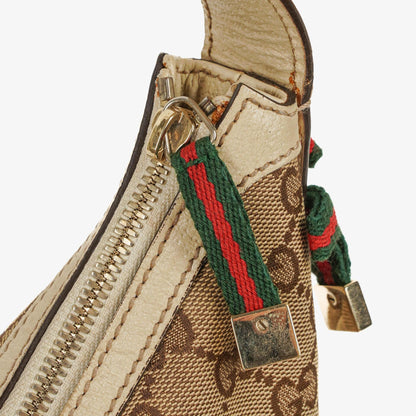 Gucci Princy Hobo-Tasche aus Beige/Ebony GG-Stoff