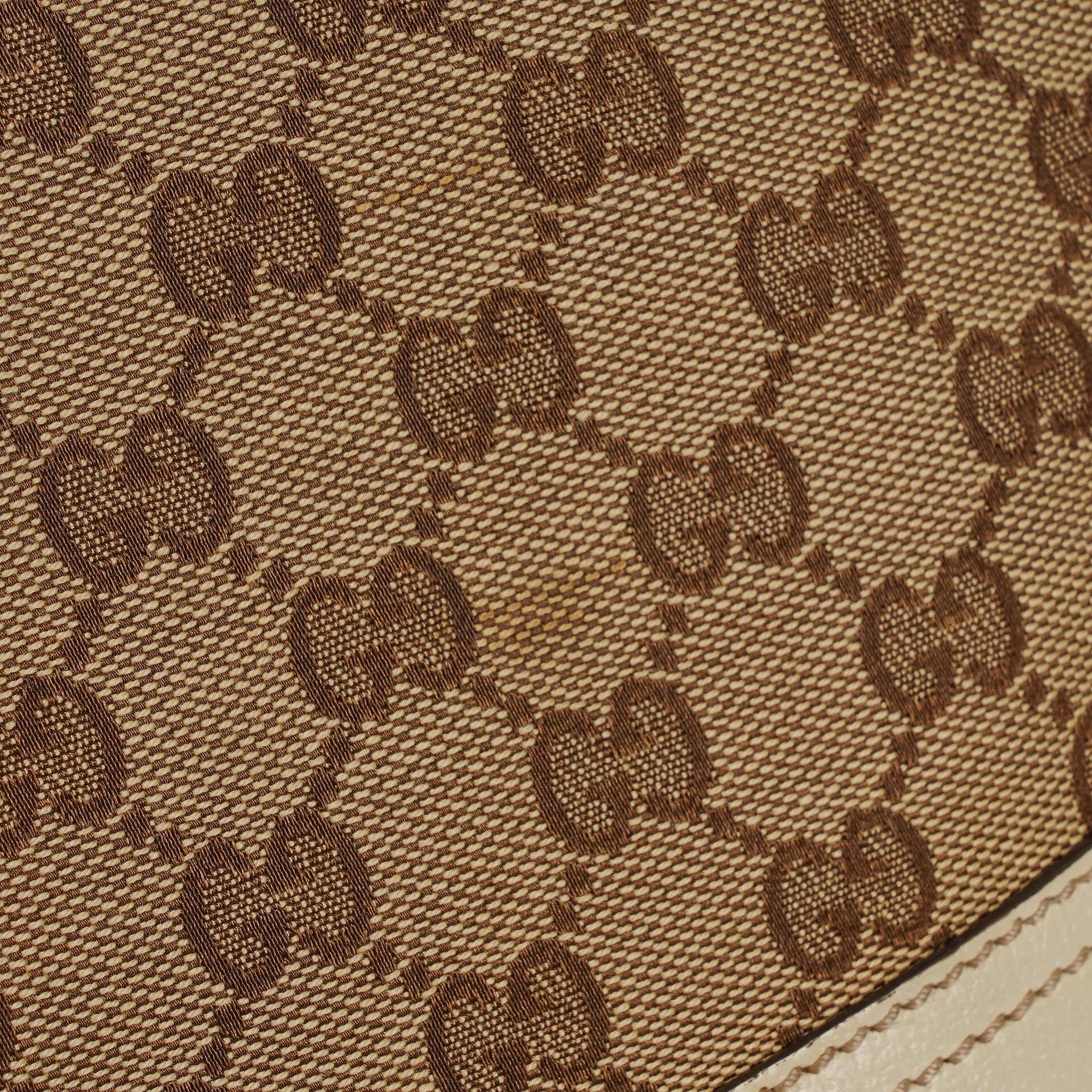 Gucci Princy Hobo-Tasche aus Beige/Ebony GG-Stoff