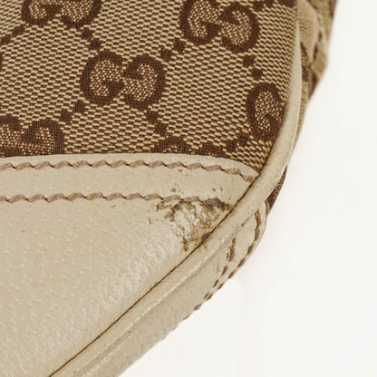 Gucci Princy Hobo-Tasche aus Beige/Ebony GG-Stoff
