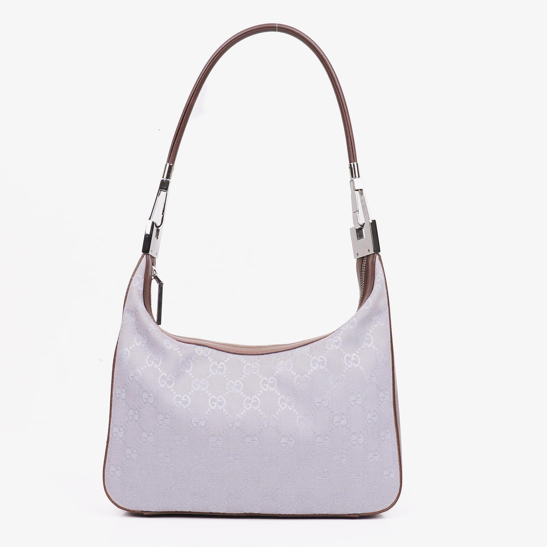 Gucci Lila GG Canvas Schulter-Hobo-Tasche