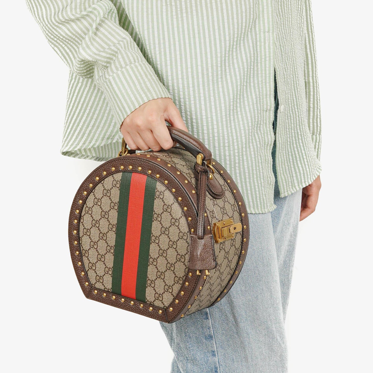 Gucci Savoy Extra Small Hutkoffer aus Web GG Supreme Canvas